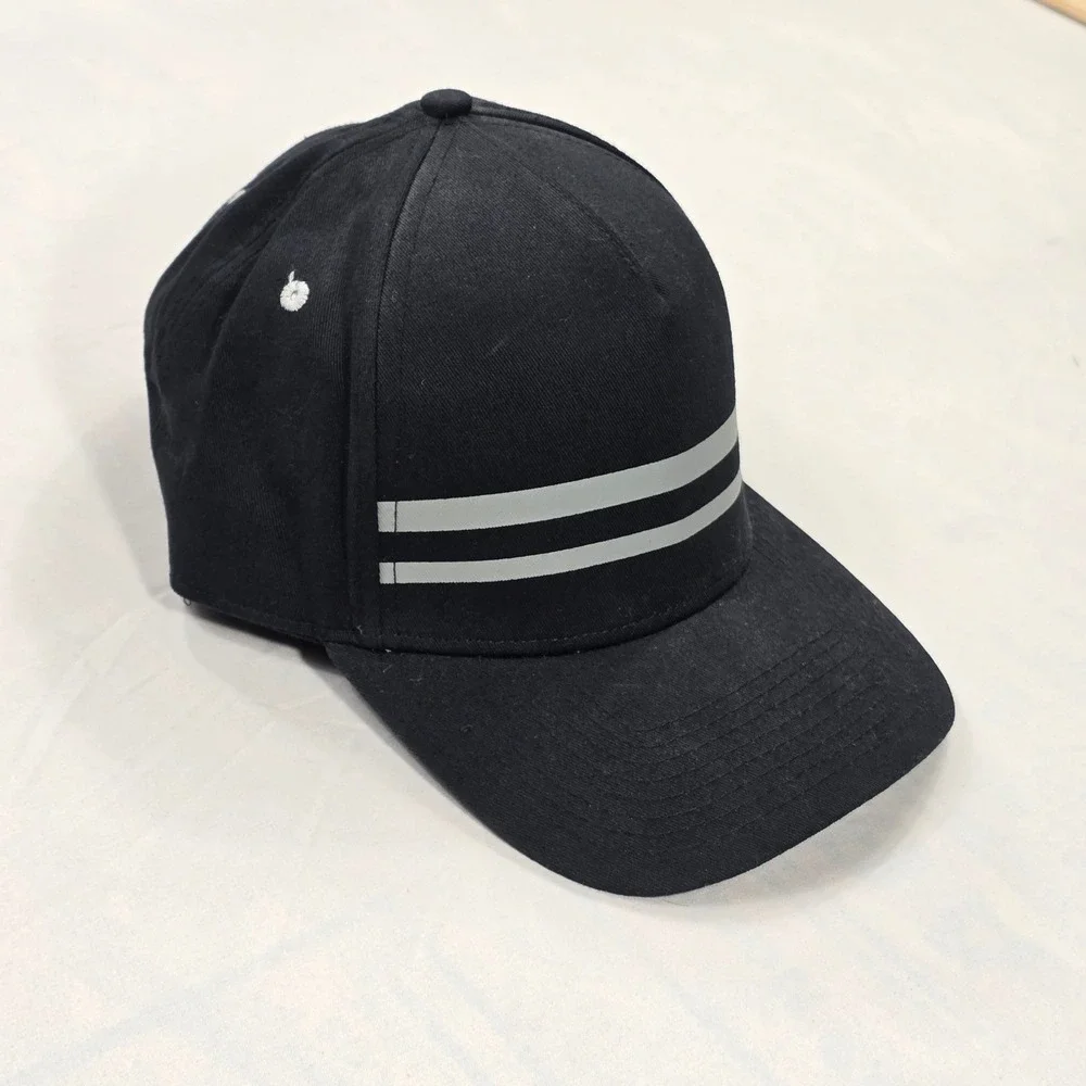 Monster Energy Hat Black Double Stripe Snapback Cap